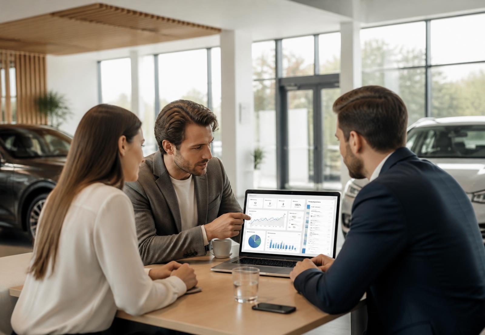Conseiller et client en concession